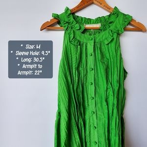 A'Reve Sleeveless Midi Green Dress. Size M